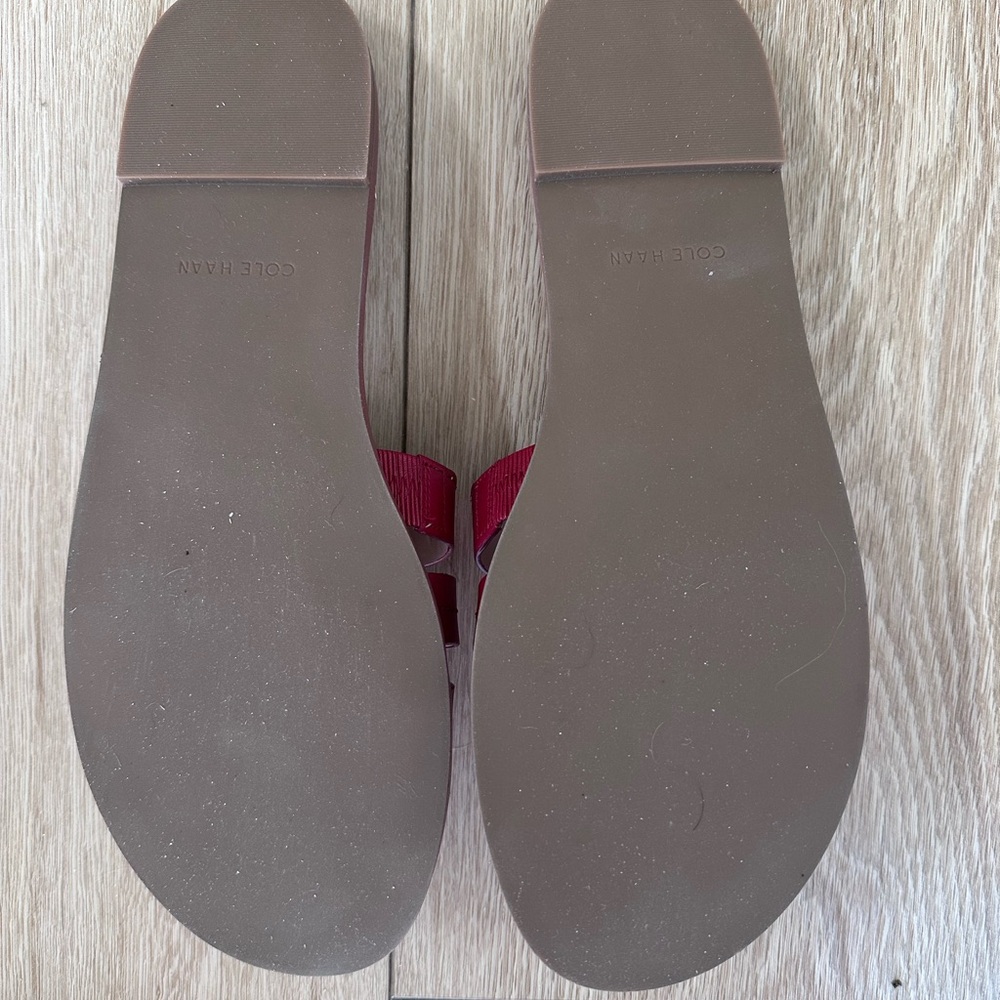 Cole Haan Women's Red Slide Sandals - Picture 4 of 5